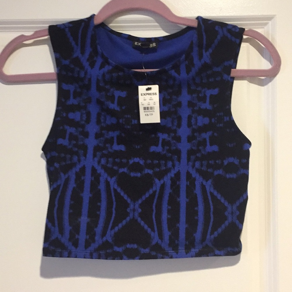 Express Crop Top Tribal Pattern